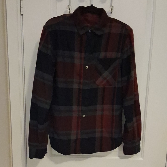 Ascend Other - Ascend Maroon and Black Plaid Shirt